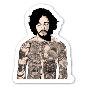 En tatuerad Jon Snow från GoT 