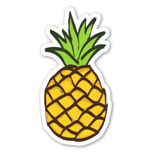 Ett tropiskt ananas sticker