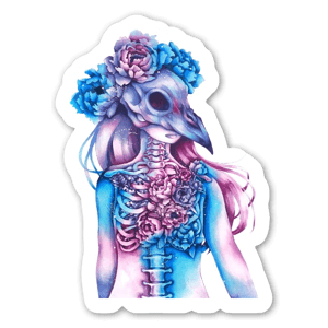 Vinyl sticker of my original illustration "Bloom Within". 