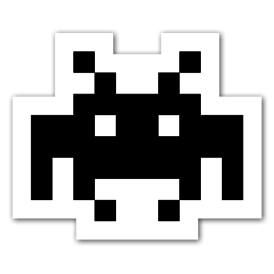 Make your own spaceinvader stickers