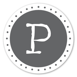 Monogram P Klistermärken 