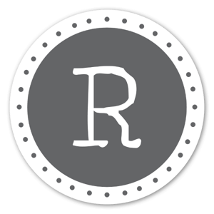 Monogram R Klistermärken 