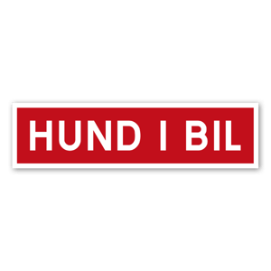 Hund i bil klistermärken