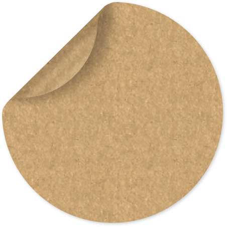 One round custom kraft paper sticker material icon